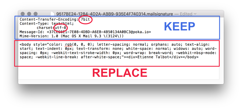 Replace the code